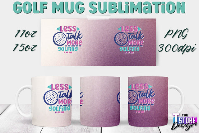 Golf Mug Sublimation | 11 Oz 15 Oz Mug Sublimation | PNG File Sublimation The T Store Design 
