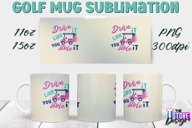 Golf Mug Sublimation | 11 Oz 15 Oz Mug Sublimation | PNG File Sublimation The T Store Design 
