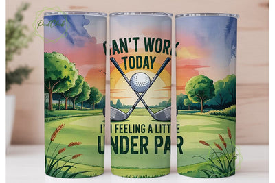 Golf Sunset 20oz Tumbler Wrap Sublimation PixelChick 