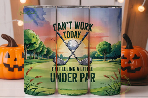Golf Sunset 20oz Tumbler Wrap Sublimation PixelChick 