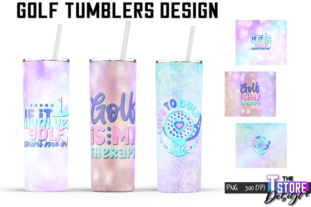 Golf Tumblers Wrap | PNG File | 300 DPI | Sport Quotes PNG Sublimation The T Store Design 