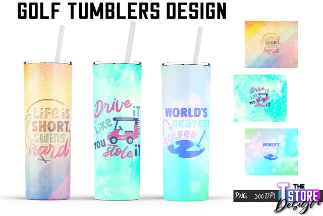 Golf Tumblers Wrap | PNG File | 300 DPI | Sport Quotes PNG SVG The T Store Design 