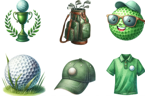 Golf Watercolor Cliparts Sublimation SVGista 