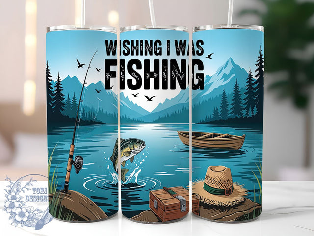 Gone Fishing Dad 20oz Tumbler Wrap, Father's Day Tumbler, 20oz Sublimation Wrap, Fisherman Gift, Outdoor Adventure Tumbler, Gone Fishing Design, Dad Life Drinkware Sublimation ToriDesigns 