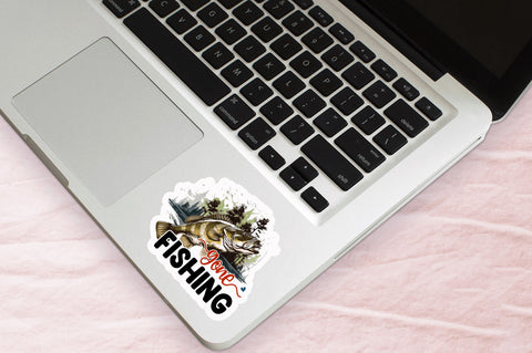 Gone fishing Sticker Design Sublimation Regulrcrative 