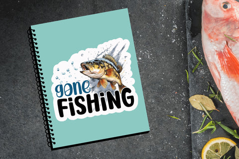Gone fishing Sticker Design Sublimation Regulrcrative 