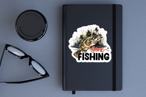Gone fishing Sticker Design Sublimation Regulrcrative 