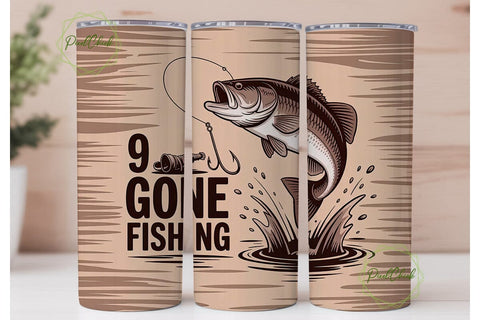 Gone Fishing Tumbler Design Sublimation PixelChick 
