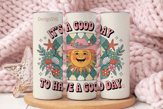 Good Day Sunshine 20oz Tumbler Wrap Sublimation DesignSVG 