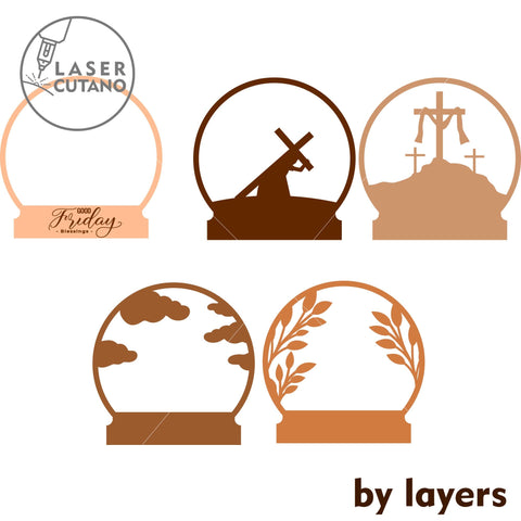 Good Friday Blessing, Home Decoration, Laser Cut Files, Wood Cut Template SVG LaserCutano 