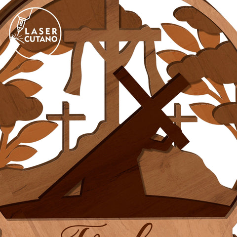Good Friday Blessing, Home Decoration, Laser Cut Files, Wood Cut Template SVG LaserCutano 