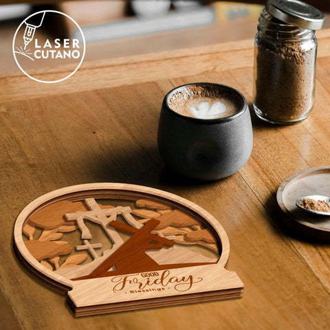 Good Friday Blessing, Home Decoration, Laser Cut Files, Wood Cut Template SVG LaserCutano 