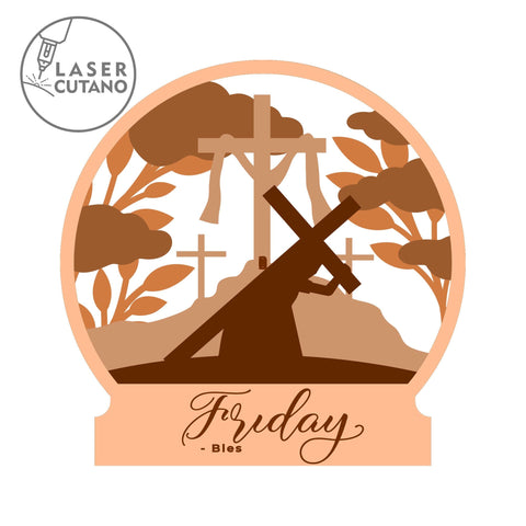 Good Friday Blessing, Home Decoration, Laser Cut Files, Wood Cut Template SVG LaserCutano 