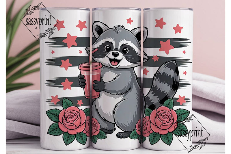 Good Moms Raccoon 20oz Tumbler Wrap Sublimation sassyprint 