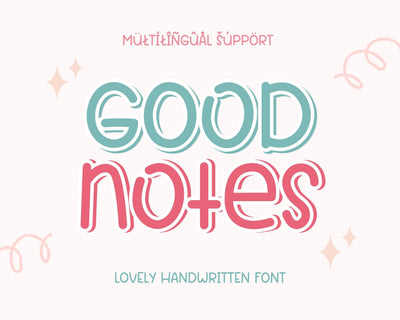 Good Note - Cute Handwriting Font Font AnningArts Design 