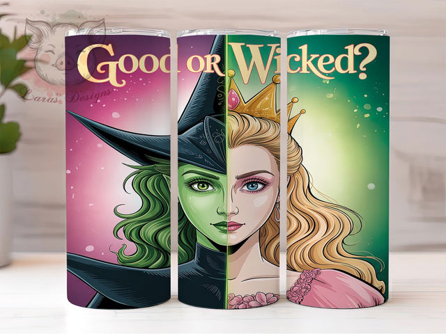 Good or Wicked Sassy Girl Tumbler, Wicked Girl Wrap, 20oz Sublimation, Sassy Girl Cup, Witchy Tumbler Design, Attitude Drinkware, Dual Personality Cup Sublimation Lara' s Designs 