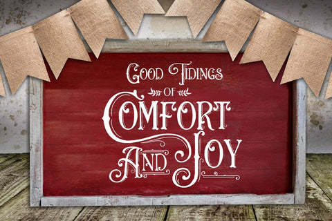 Good Tidings- Christmas Farmhouse Sign SVG SVG Ikonart Design Shop 