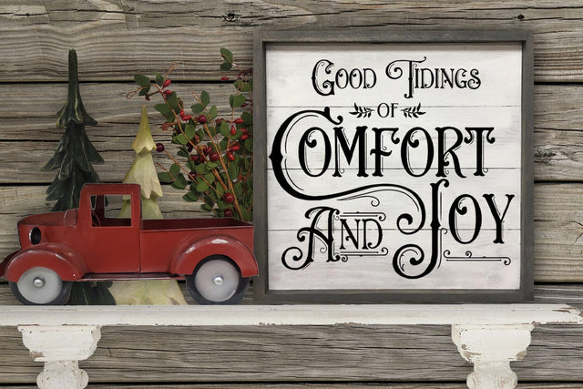 Good Tidings- Christmas Farmhouse Sign SVG SVG Ikonart Design Shop 