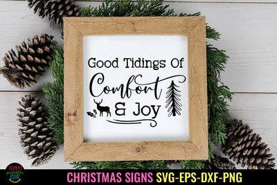 Good Tidings of Comfort and Joy SVG I Christmas Sign SVG SVG Happy Printables Club 