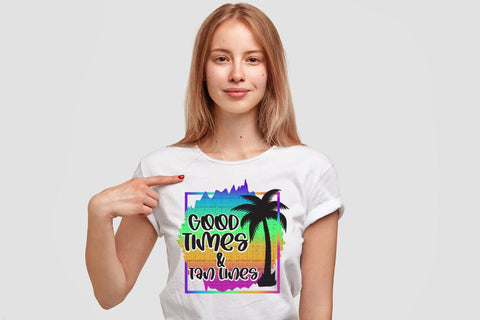 Good Times & Tan Lines - Summer PNG Sublimation Sublimation CraftLabSVG 