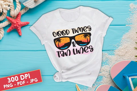 Good Times & Tan Lines, Summer Sublimation Design Sublimation CraftLabSVG 