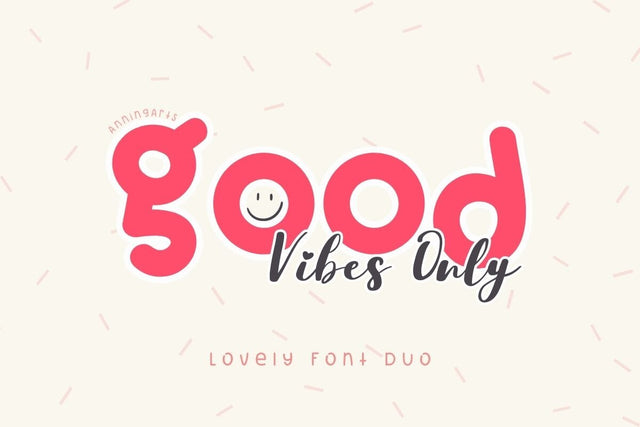 Good Vibes Only - Font Duo Font AnningArts Design 