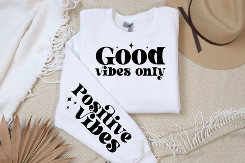Good Vibes Only Sleeve SVG Design, Mother's Day Sleeve SVG, Mom Sleeve SVG SVG Regulrcrative 