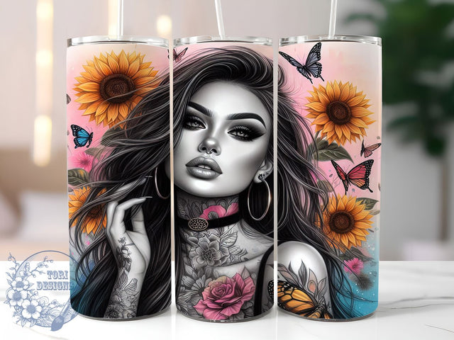 Good Vibes Witchy Butterfly Tumbler, Witchy Sublimation Design, Butterfly Tumbler Wrap, 20oz Skinny Tumbler Wrap, Spiritual Drinkware Design, Mystical Quote Tumbler, Boho Witchy Wrap Sublimation ToriDesigns 