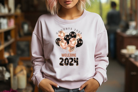 Goodbye 2023 Welcome 2024 - New Year Sublimation Sublimation CraftLabSVG 