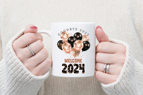 Goodbye 2023 Welcome 2024 - New Year Sublimation Sublimation CraftLabSVG 