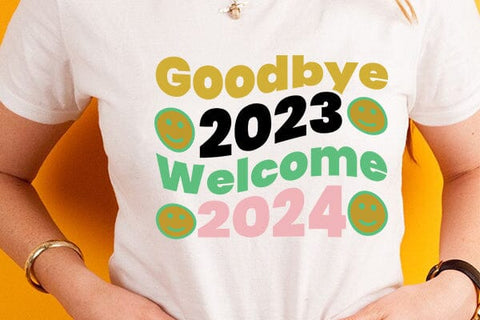 Goodbye 2023 Welcome 2024 SVG Angelina750 
