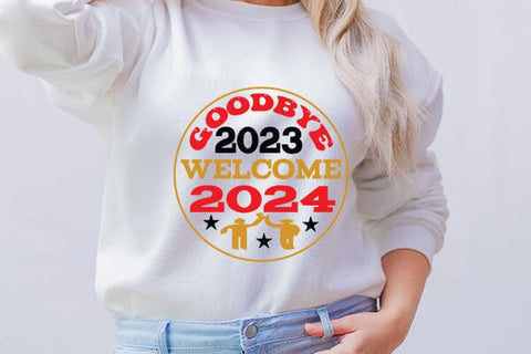 goodbye 2023 welcome 2024 SVG Angelina750 