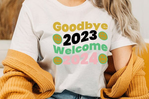 Goodbye 2023 Welcome 2024 SVG Angelina750 