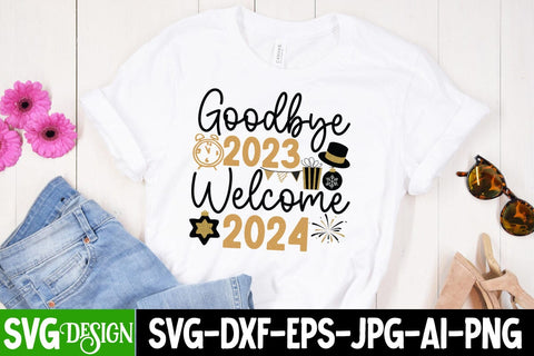 Goodbye 2023 Welcome 2024 SVG Cut File, Goodbye 2023 Welcome 2024 SVG Design, New Year 2024 SVG Cut File, 2024 New Year SVG bundle,New Year SVG Design 2024 SVG BlackCatsMedia 