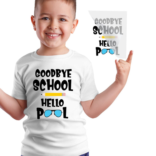 Goodbye School Iron On Transfer Physical So Fontsy T-Shirt Iron-On Transfer Shop