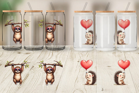 Goofy Lovebugs Glass Can Sublimation artnoy 