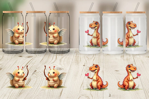 Goofy Lovebugs Glass Can Sublimation artnoy 