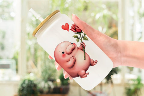 Goofy Lovebugs Glass Can Sublimation artnoy 