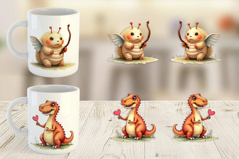 Goofy Lovebugs Mug Wrap Sublimation artnoy 