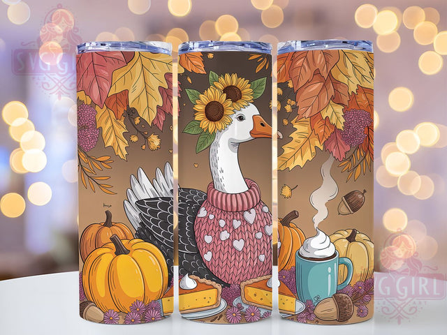 Goose Autumn Rustic Fall Tumbler, Fall Goose Wrap, 20oz Sublimation Design, Rustic Autumn Drinkware, Harvest Goose Tumbler, Seasonal Fall Wrap, Country Farmhouse Design Sublimation SvggirlplusArt 