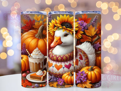 Goose Autumn Rustic Fall Tumbler, Fall Goose Wrap, 20oz Sublimation Design, Rustic Autumn Drinkware, Harvest Goose Tumbler, Seasonal Fall Wrap, Country Farmhouse Design Sublimation SvggirlplusArt 