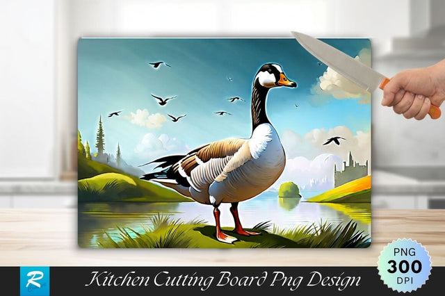Goose Background Cutting Board Sublimation Regulrcrative 