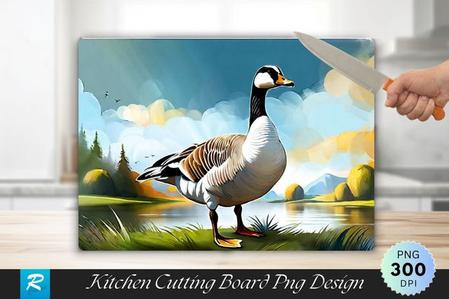 Goose Background Cutting Board Sublimation Regulrcrative 
