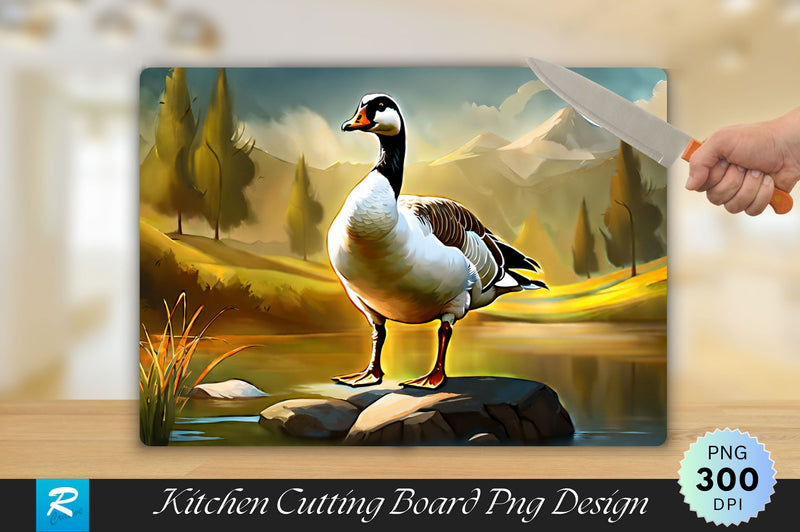 Goose Background Cutting Board Sublimation Regulrcrative 
