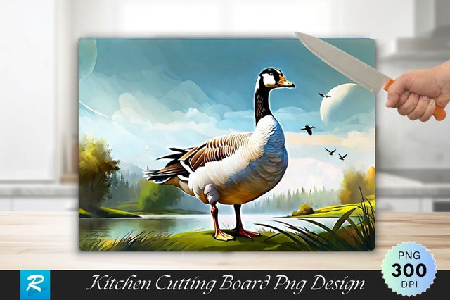 Goose Background Cutting Board Sublimation Regulrcrative 