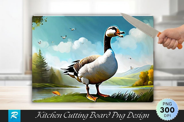 Goose Background Cutting Board Sublimation Regulrcrative 