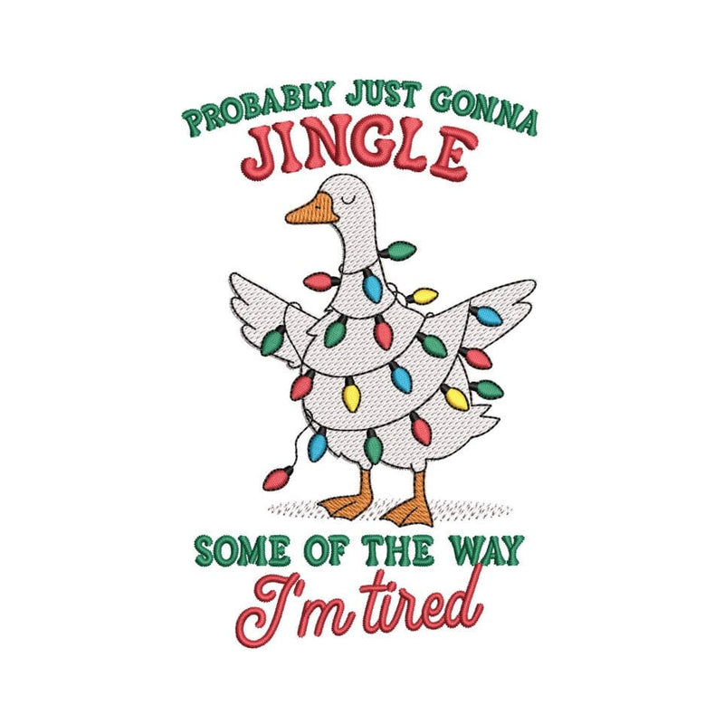 Goose Christmas Lights Embroidery Design, Farm Animal Embroidery File, 3 Sizes, Instant Download Embroidery/Applique DESIGNS Nino Nadaraia 