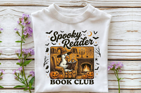 Goose Halloween-BookGoose Halloween PNG Sublimation designartist 
