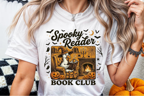 Goose Halloween-BookGoose Halloween PNG Sublimation designartist 