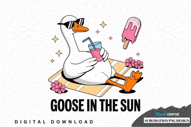 Goose in the sun sublimation png design Sublimation Regulrcrative 